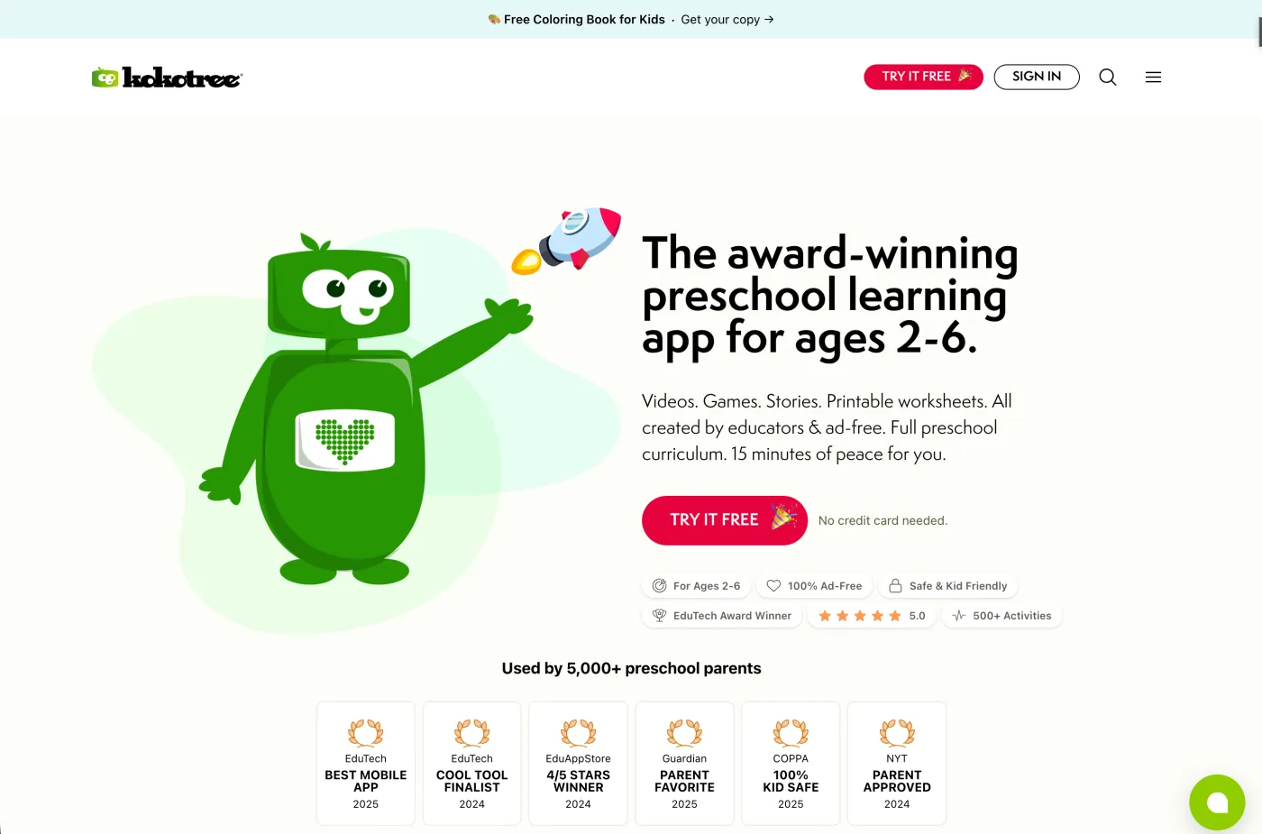 Kokotree website screenshot